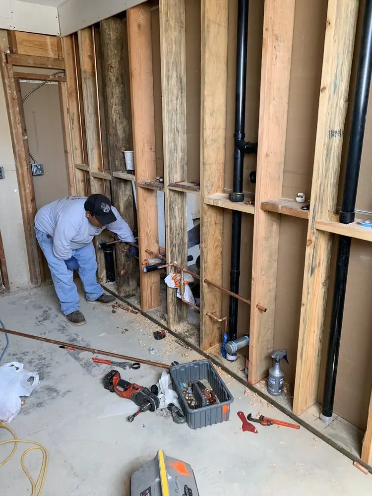 Commercial rough-in plumbing for Gas Line Repair in Bowers